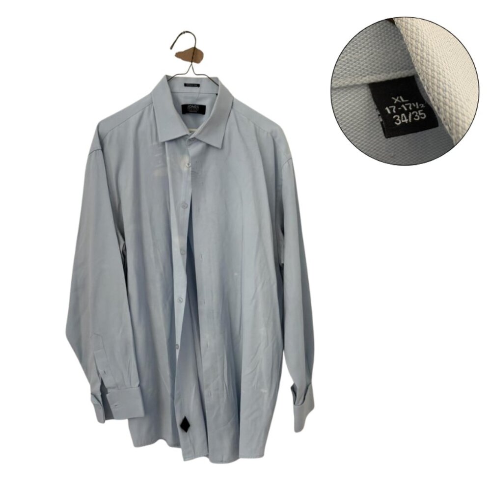 Jones New York Blue Dress Shirt XL Business Casual Long Sleeve